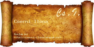 Cserni Ilona névjegykártya
